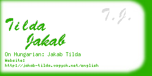 tilda jakab business card